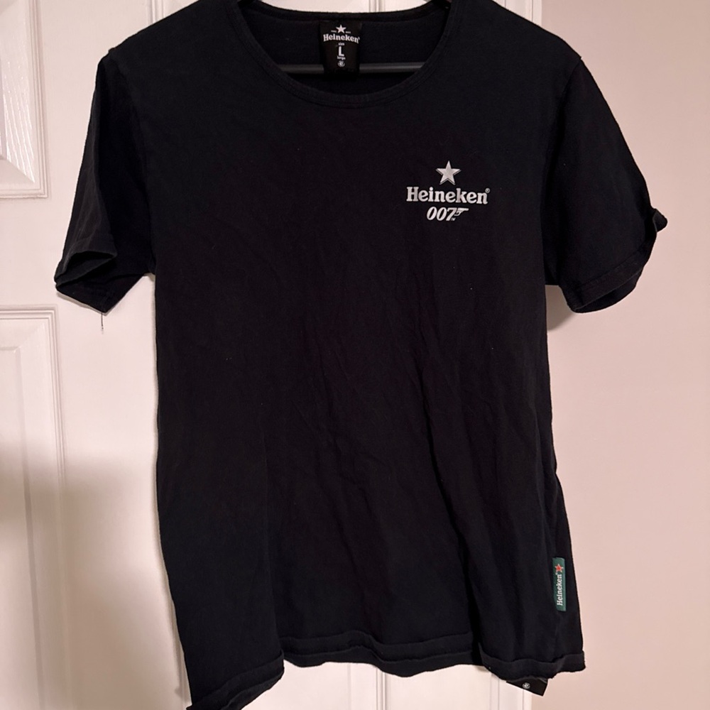 Heineken 007 men’s Black Logo Tee Size L